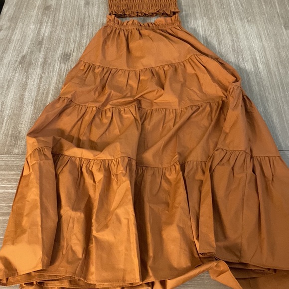 Kourt NWT Ellery Set in Burnt Orange Women’s Bandeau Top Maxi Skirt Matching Set - Picture 8 of 9